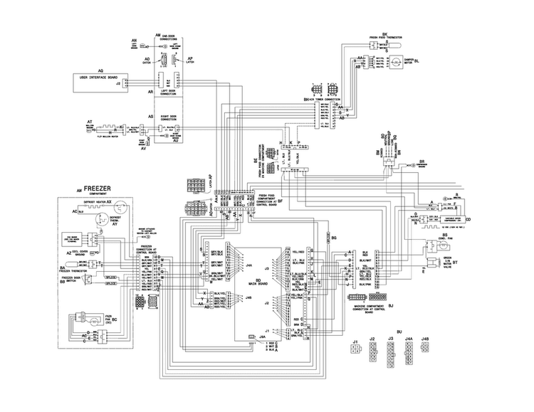 Wiring Diagram Diagram and Parts List for MSBH30V7LS4  Uni Refrigerator