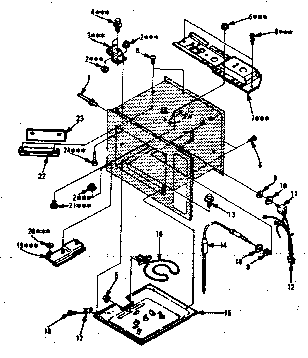 Cavity Parts-c Diagram and Parts List for 5648678610  Kenmore Microwave