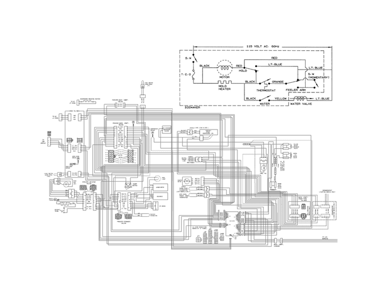 Wiring Diagram Diagram and Parts List for FGHC2355PF3  Frigidaire Refrigerator