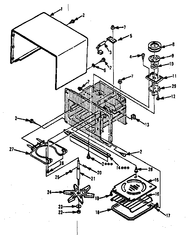 Cavity Parts-b Diagram and Parts List for 5648756181  Kenmore Microwave
