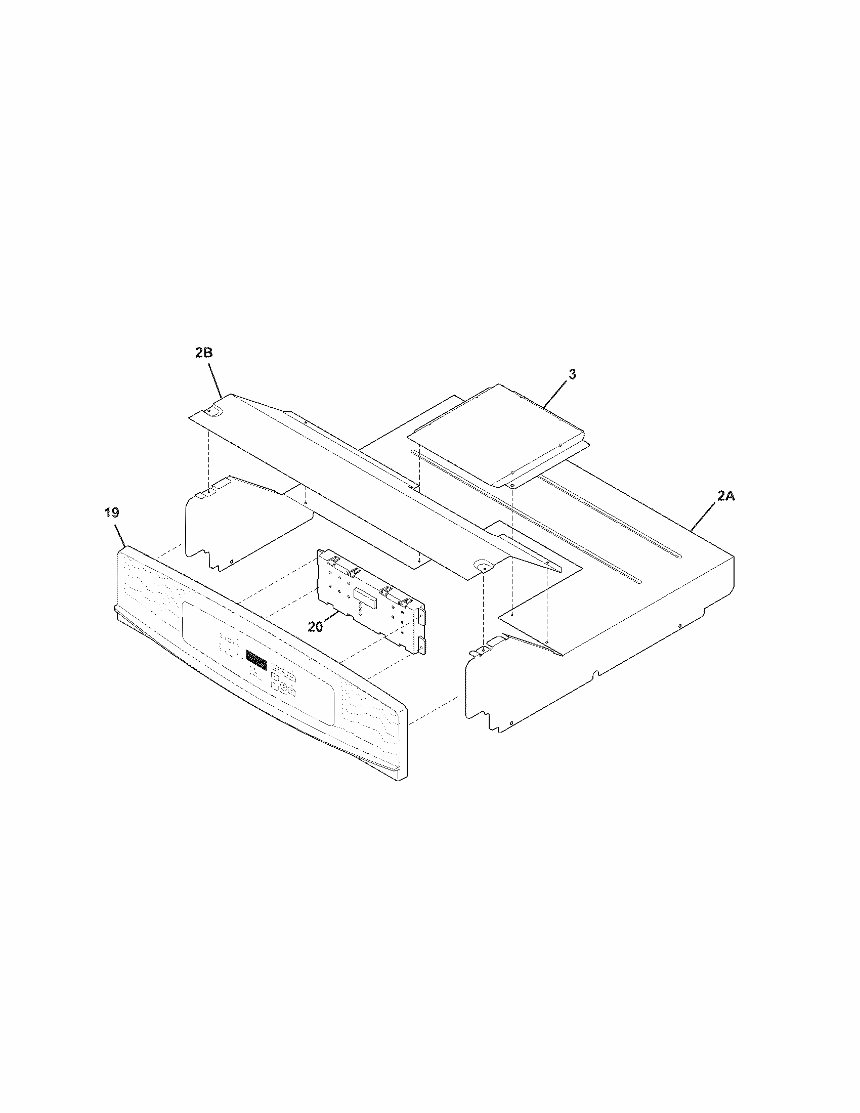 Control Panel Diagram and Parts List for 79048832901  Kenmore Wall Oven