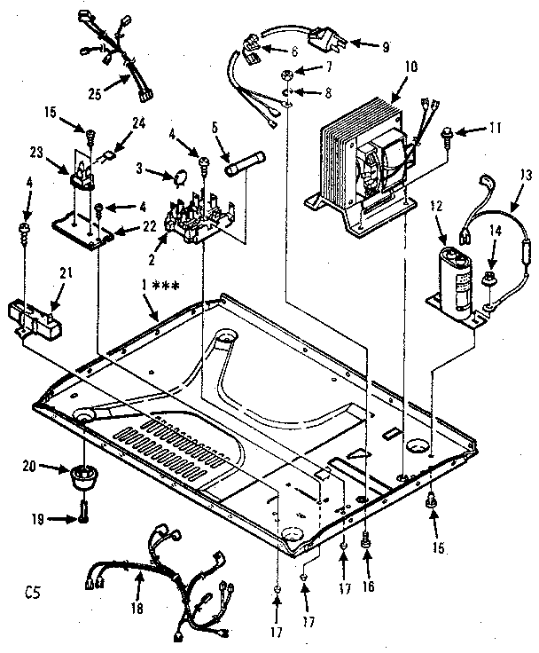 Microwave Parts Diagram and Parts List for 5648744781  Kenmore Microwave