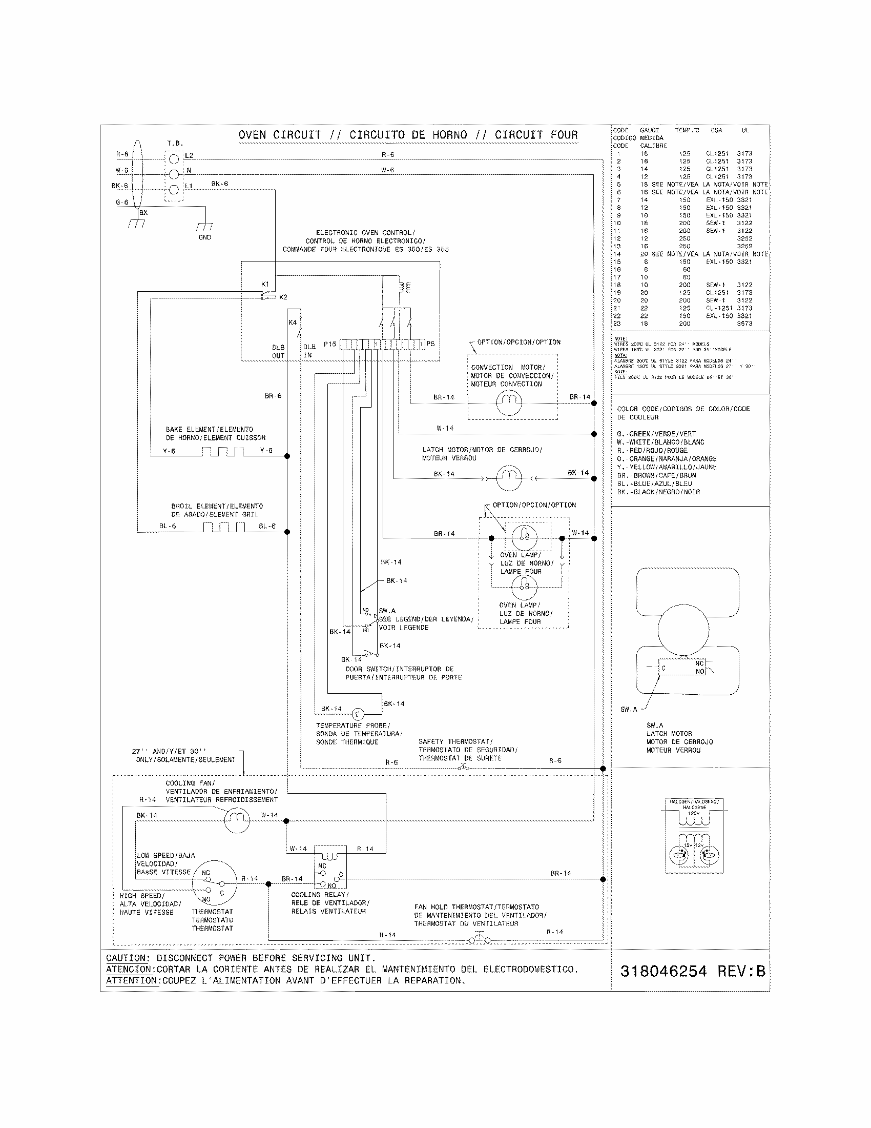 Wiring Diagram Diagram and Parts List for 79047783405  Kenmore Wall Oven