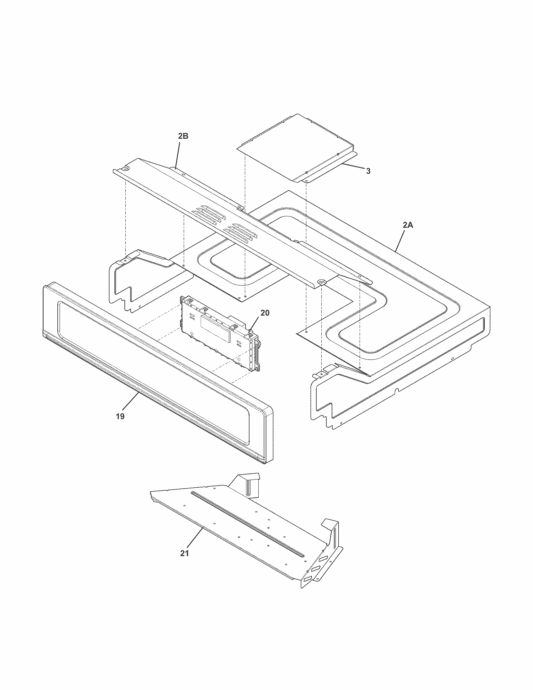 Control Panel Diagram and Parts List for 79049513312  Kenmore Wall Oven
