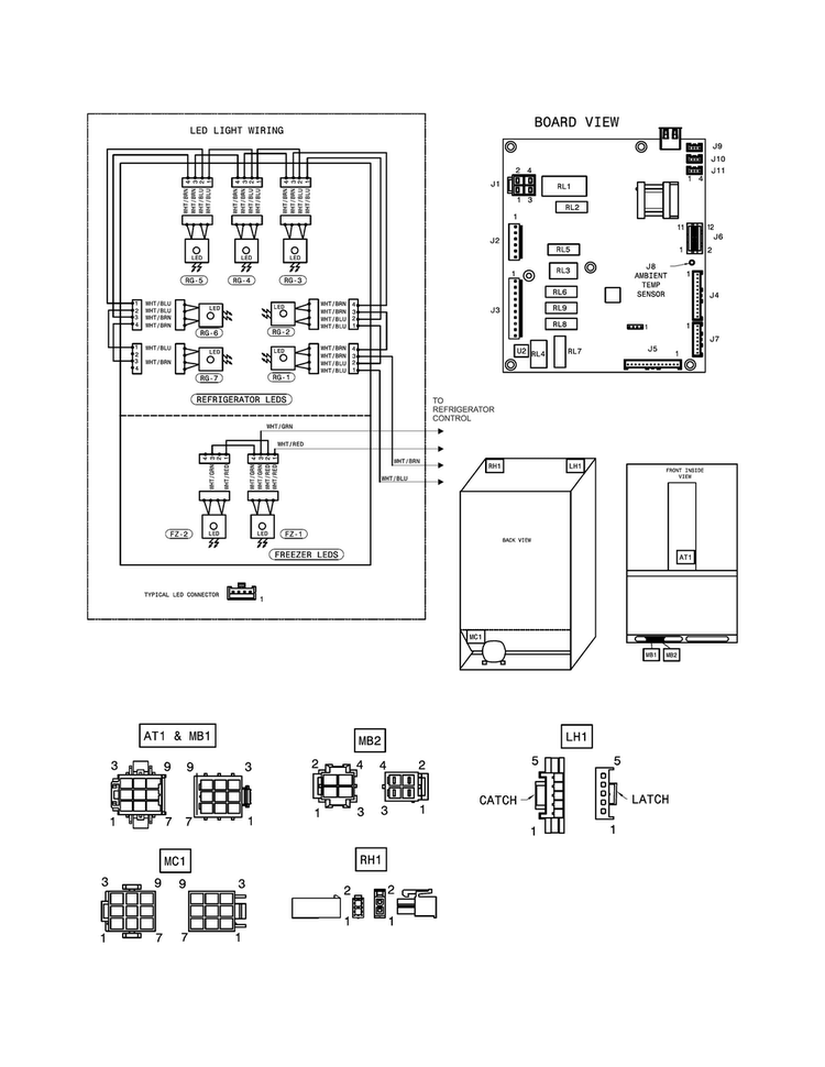 Wiring Diagram Diagram and Parts List for FGHN2866PF7A  Frigidaire Refrigerator