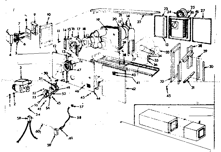 Furnace assembly Diagram and Parts List for 86774783  Frigidaire Heater