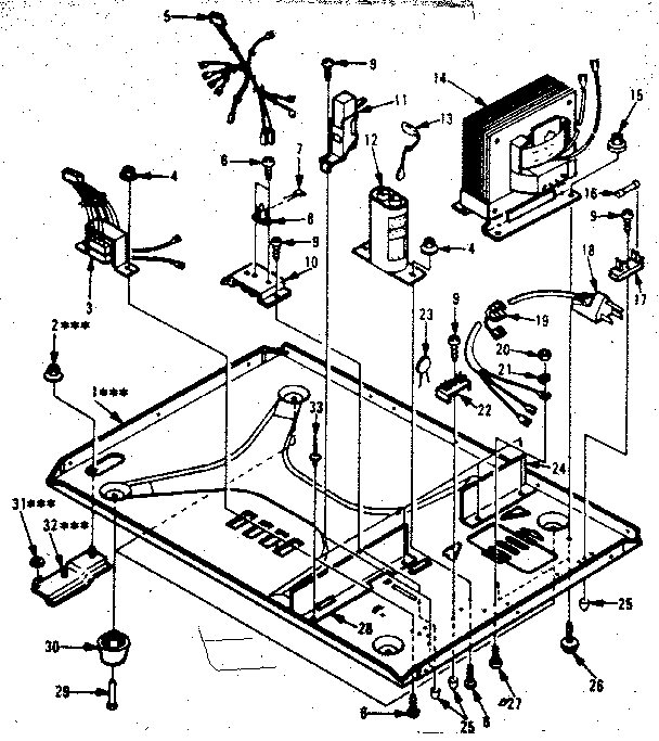Microwave Parts Diagram and Parts List for 5648998600  Kenmore Microwave