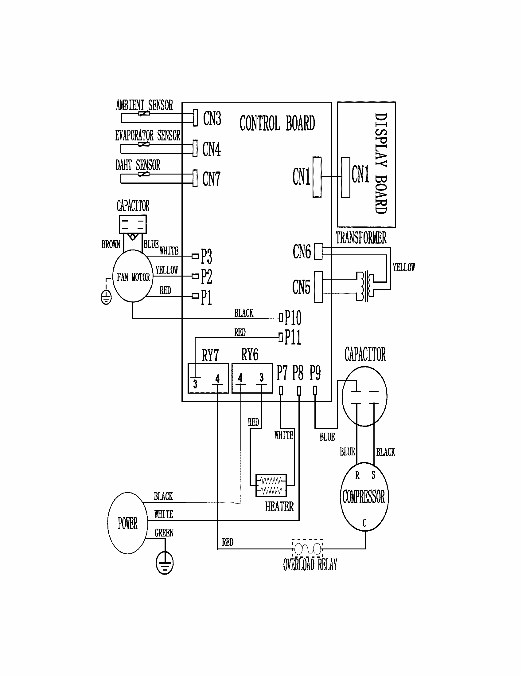 Wiring Diagram Diagram and Parts List for 25376185411  Kenmore Air Conditioner