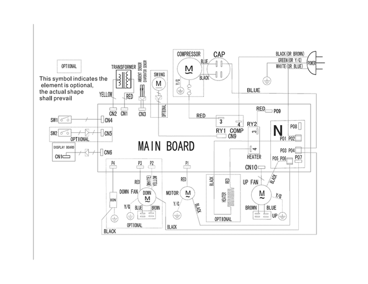 Wiring Diagram Diagram and Parts List for CRA073PU112  Frigidaire Air Conditioner