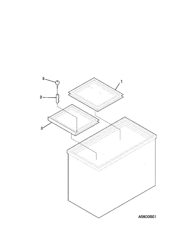 DOOR Diagram and Parts List for ST15G3  Frigidaire Freezer