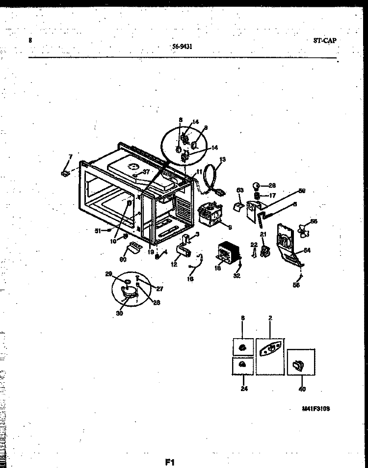 FUNCTIONAL PARTS Diagram and Parts List for 56-9431-10-02  Tappan Microwave