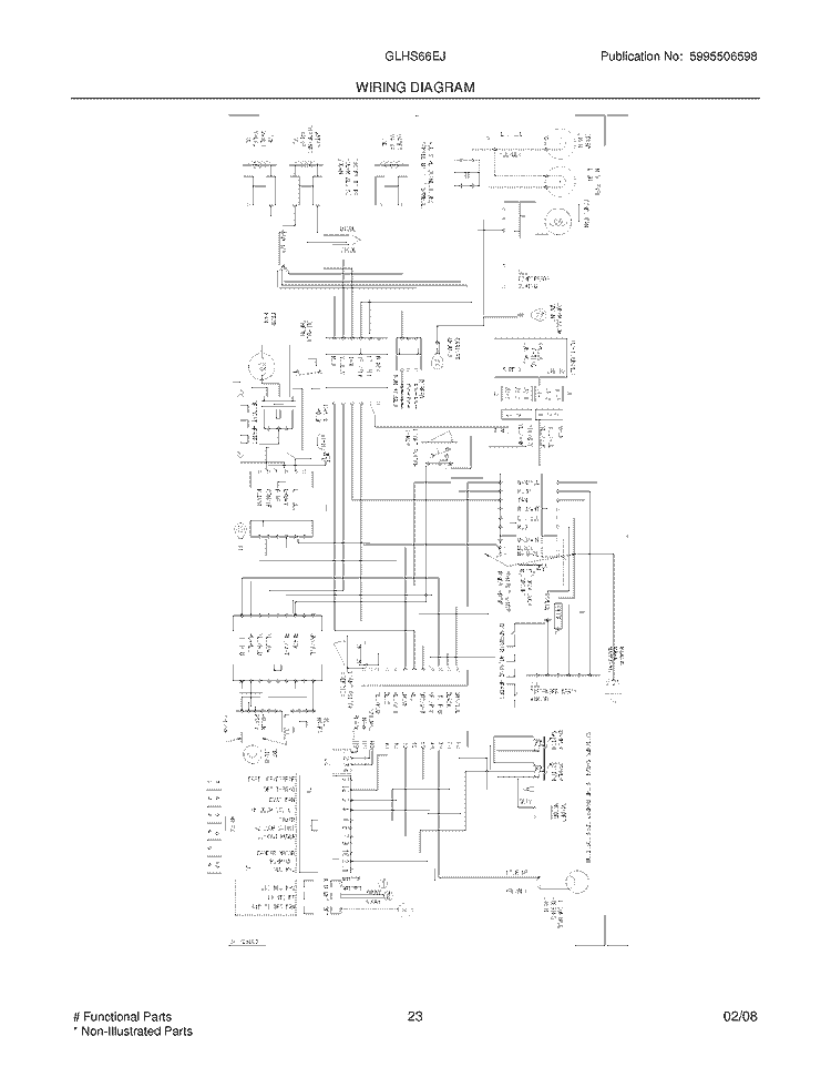 WIRING DIAGRAM Diagram and Parts List for GLHS66EJB0  Frigidaire Refrigerator