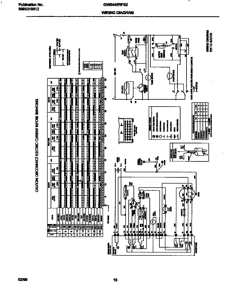 WIRING DIAGRAM Diagram and Parts List for GWS445RFS2  Gibson Washer