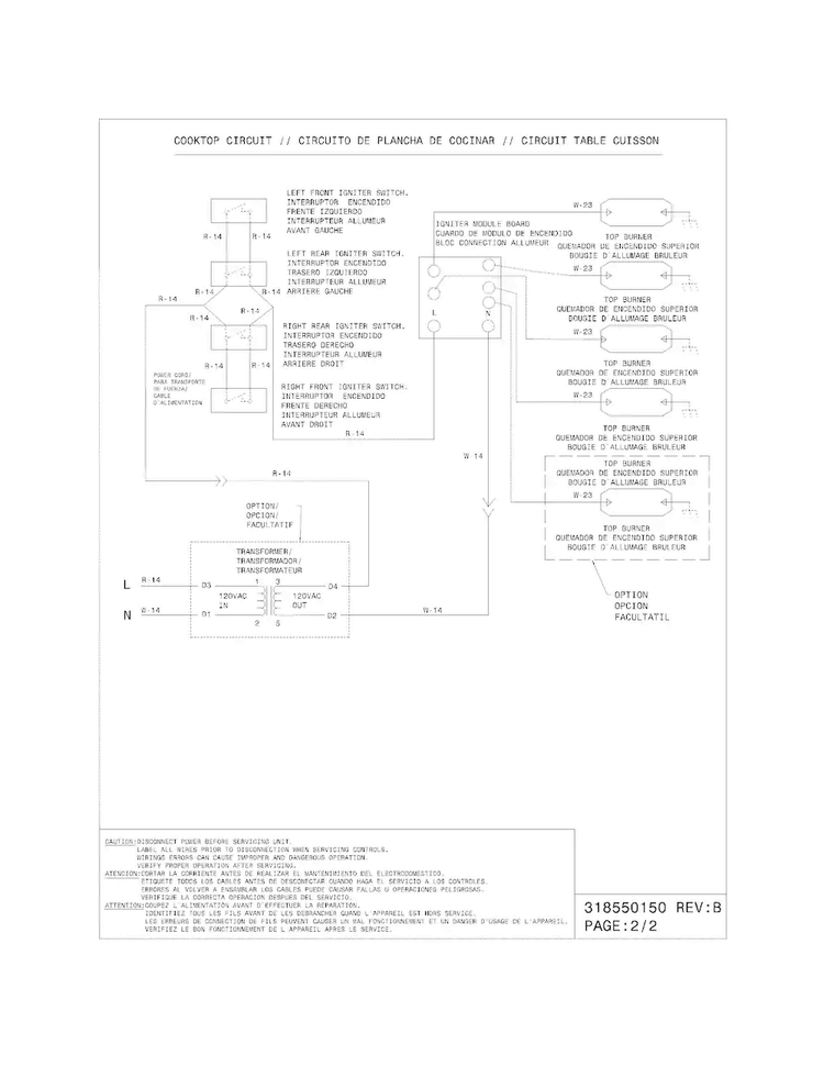 Wiring Diagram Diagram and Parts List for EW30GS75KSD  Electrolux Range