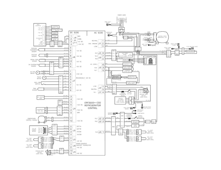 Wiring Diagram Diagram and Parts List for EW28BS87SS1  Electrolux Refrigerator