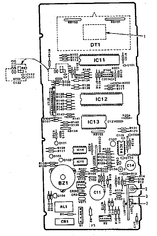 Power And Control Circuit Board Diagram and Parts List for 5648898510  Kenmore Microwave