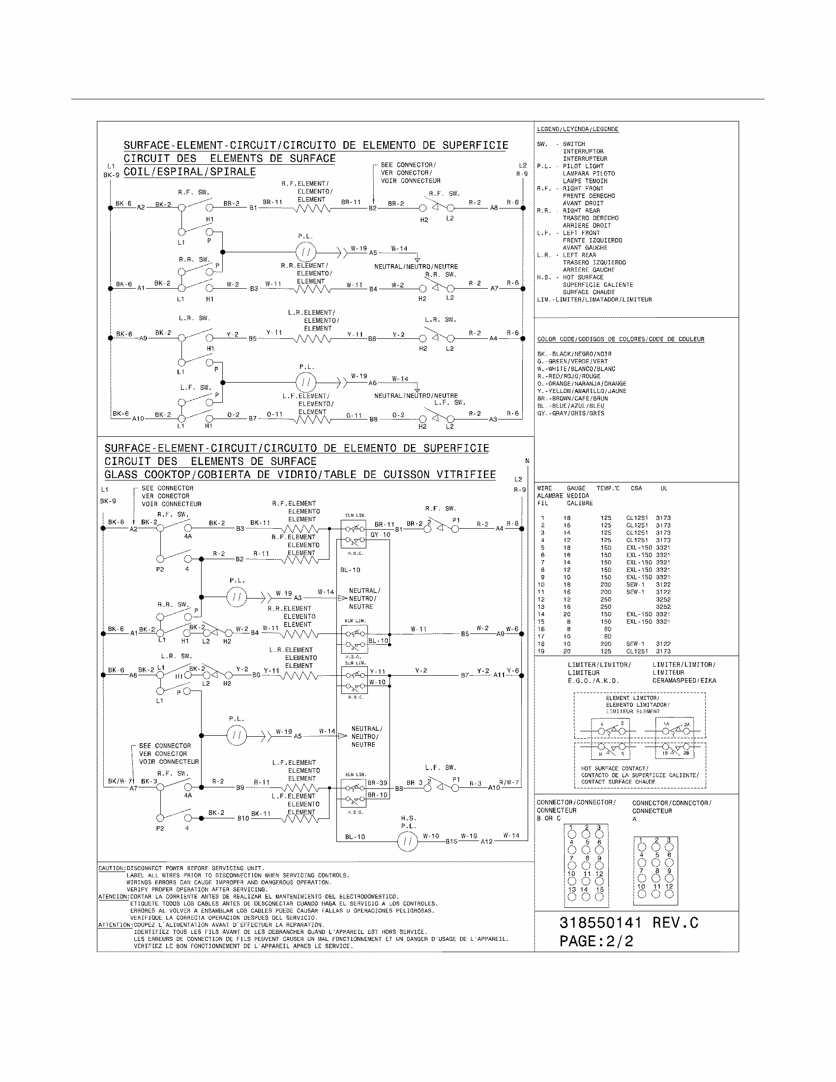 Wiring Diagram Diagram and Parts List for 79046763905  Kenmore Range