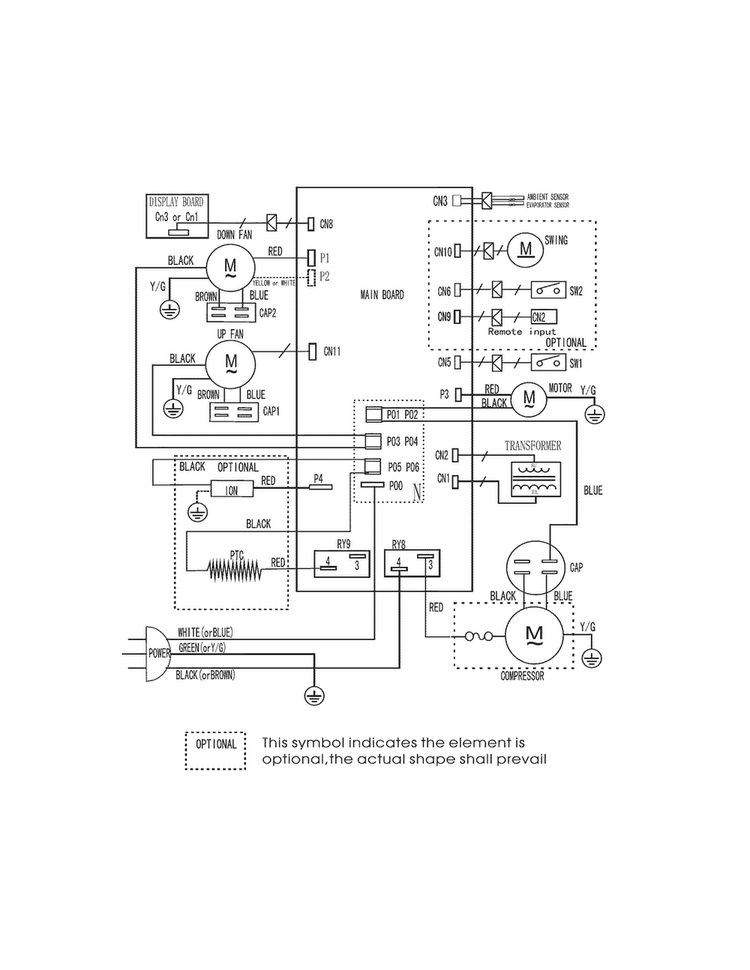 Wiring Diagram Diagram and Parts List for CPA123DU111  Frigidaire Air Conditioner