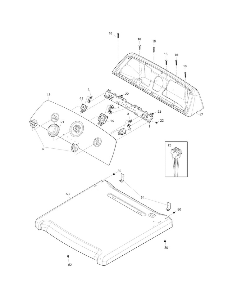 Controls Diagram and Parts List for FARE1011MW1  Frigidaire Dryer