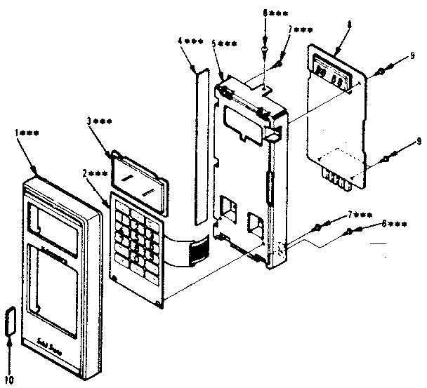 Control Panel Parts Diagram and Parts List for 5648748611  Kenmore Microwave