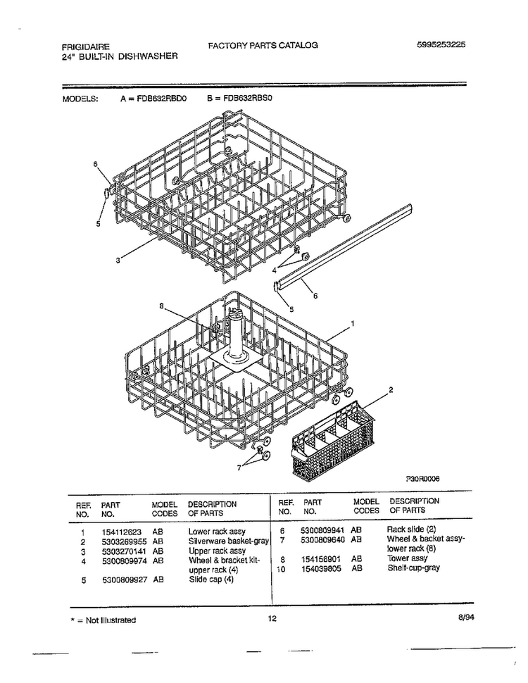 24" Built In Dishwasher Page 11 Diagram and Parts List for 763  Frigidaire Dishwasher