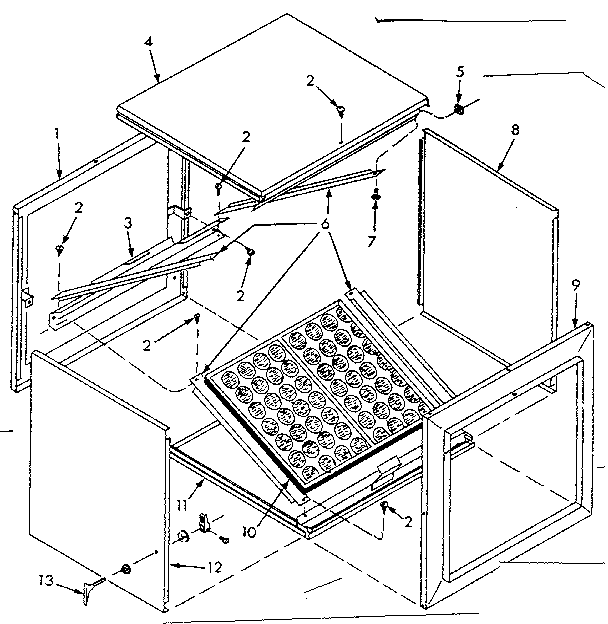 Filter compartment Diagram and Parts List for 86774783  Frigidaire Heater