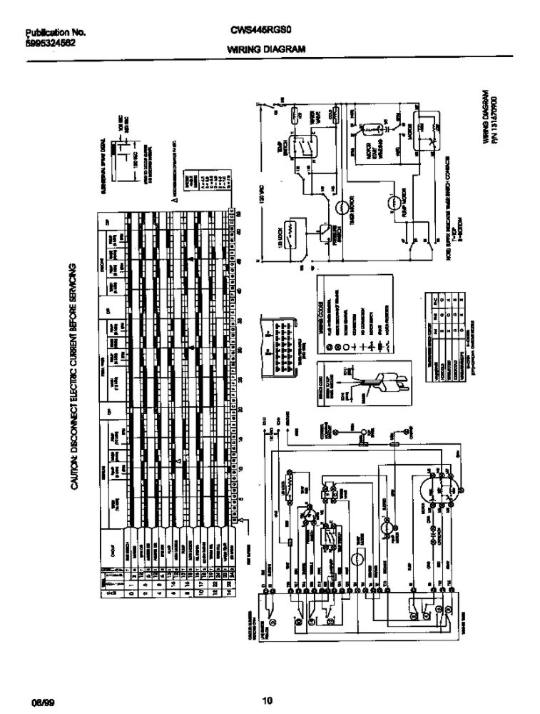Wiring Diagram Diagram and Parts List for CWS445RGS0  Gibson Washer