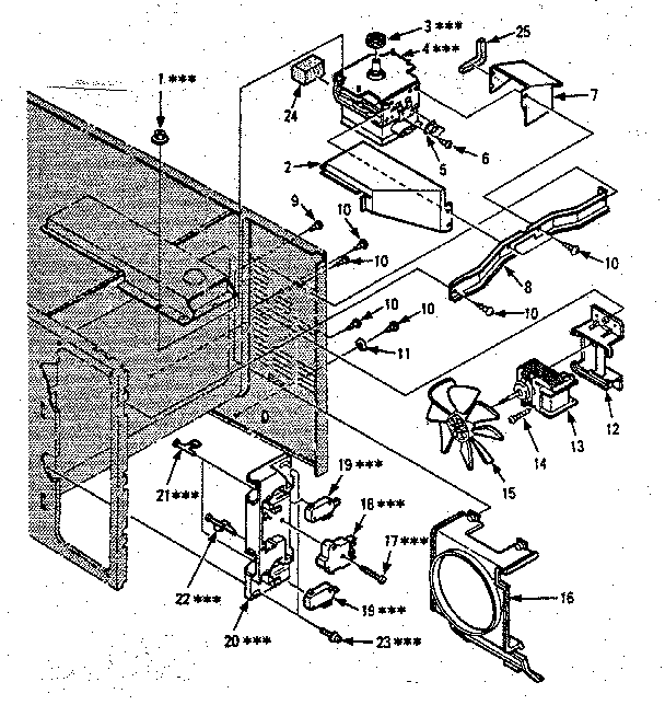 Switches And Microwave Parts Diagram and Parts List for 5648773581  Kenmore Microwave