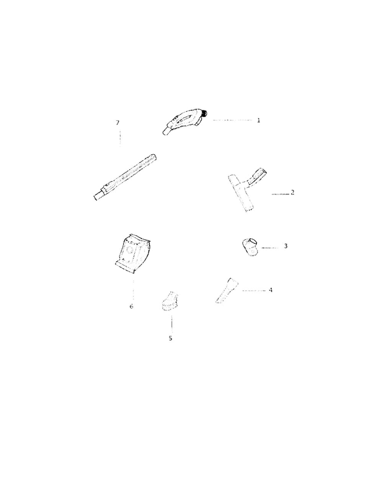 Nozzle/wand Diagram and Parts List for EL7020B  Electrolux Canister Vacuum