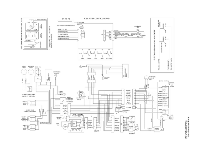Wiring Diagram Diagram and Parts List for FFHS2622MSVA  Frigidaire Refrigerator