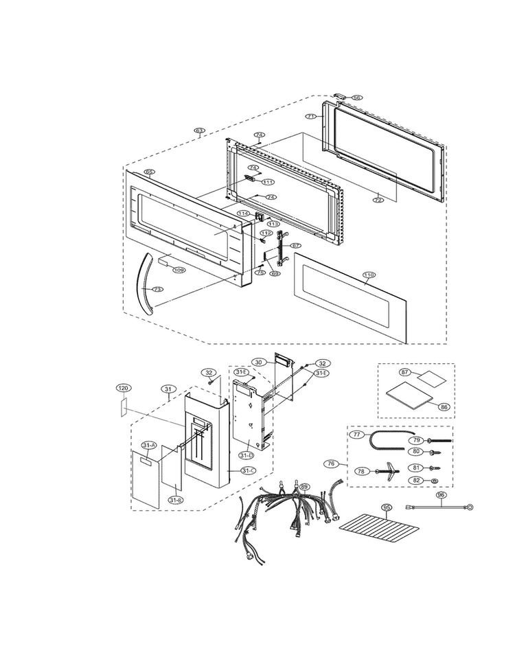 Control Panel,door,miscellaneous Diagram and Parts List for CGMV173KBC  Frigidaire Microwave