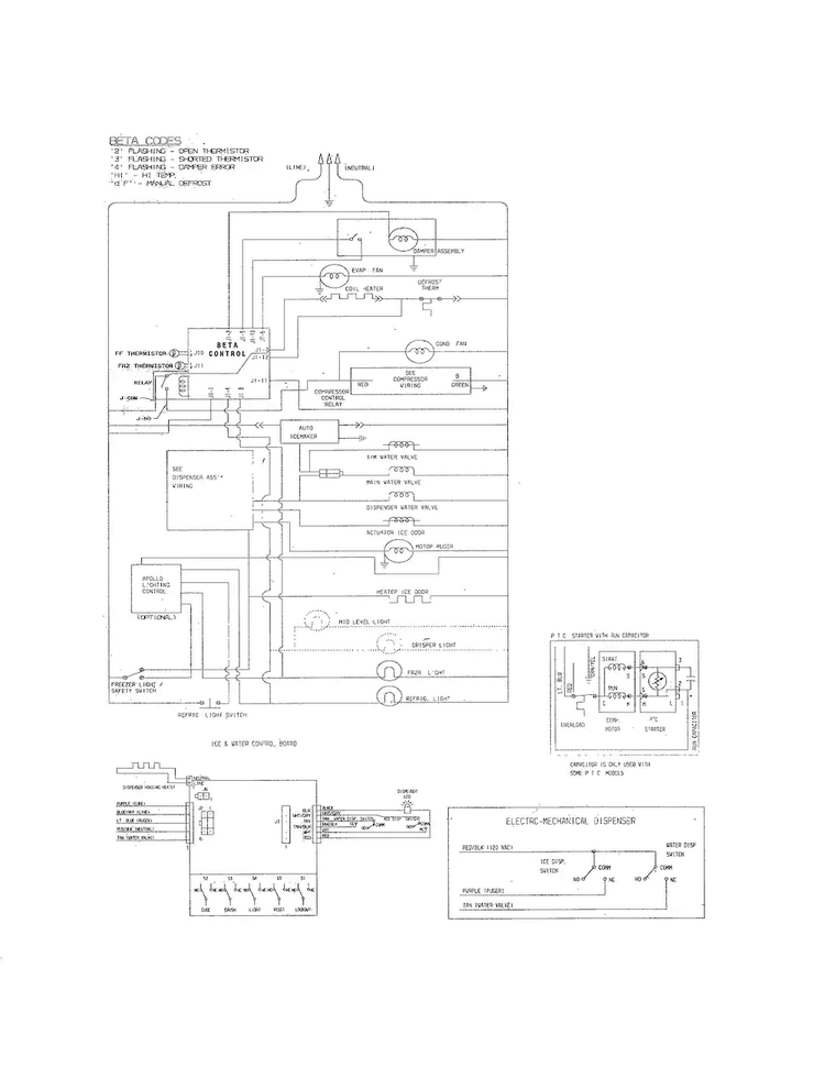 Wiring Diagram Diagram and Parts List for FFHS2611LB7  Frigidaire Refrigerator