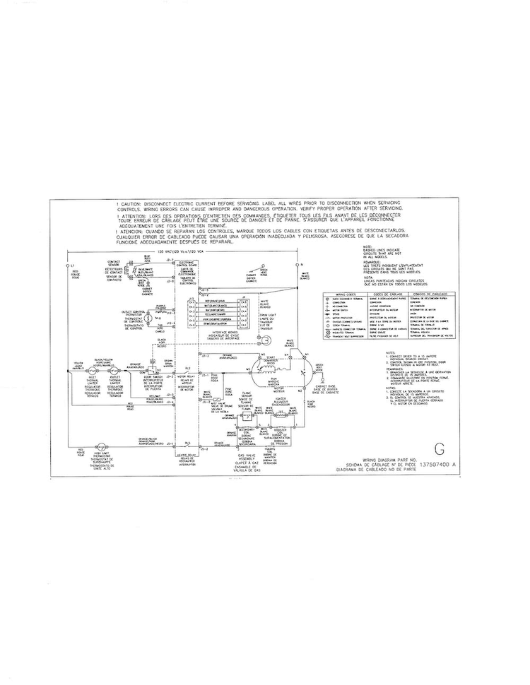 Wiring Diagram Diagram and Parts List for EIMED55IMB3  Electrolux Dryer