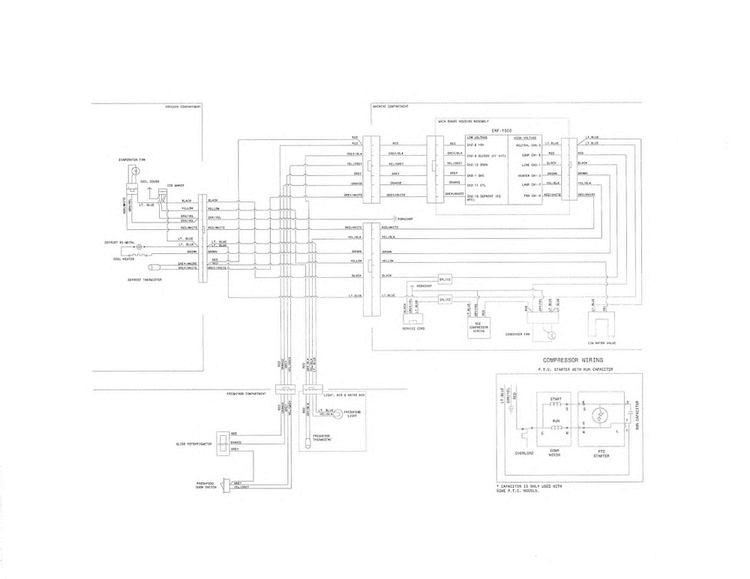 Wiring Diagram Diagram and Parts List for FFTR18G2QW1  Frigidaire Refrigerator
