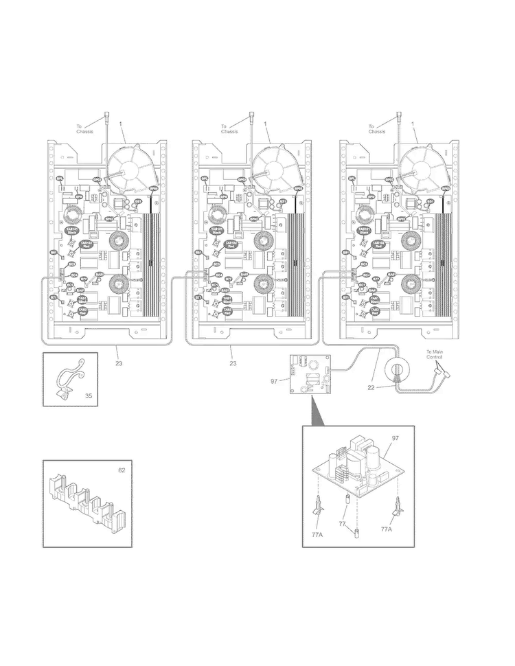 Induction Parts Diagram and Parts List for EW36IC60LB1  Electrolux Cooktop