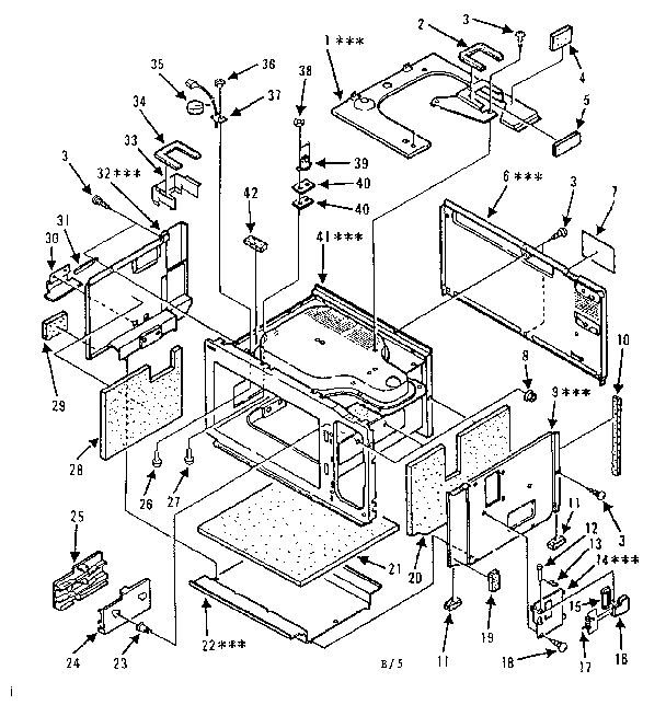 Cavity Parts - A Diagram and Parts List for 5648737480  Kenmore Microwave