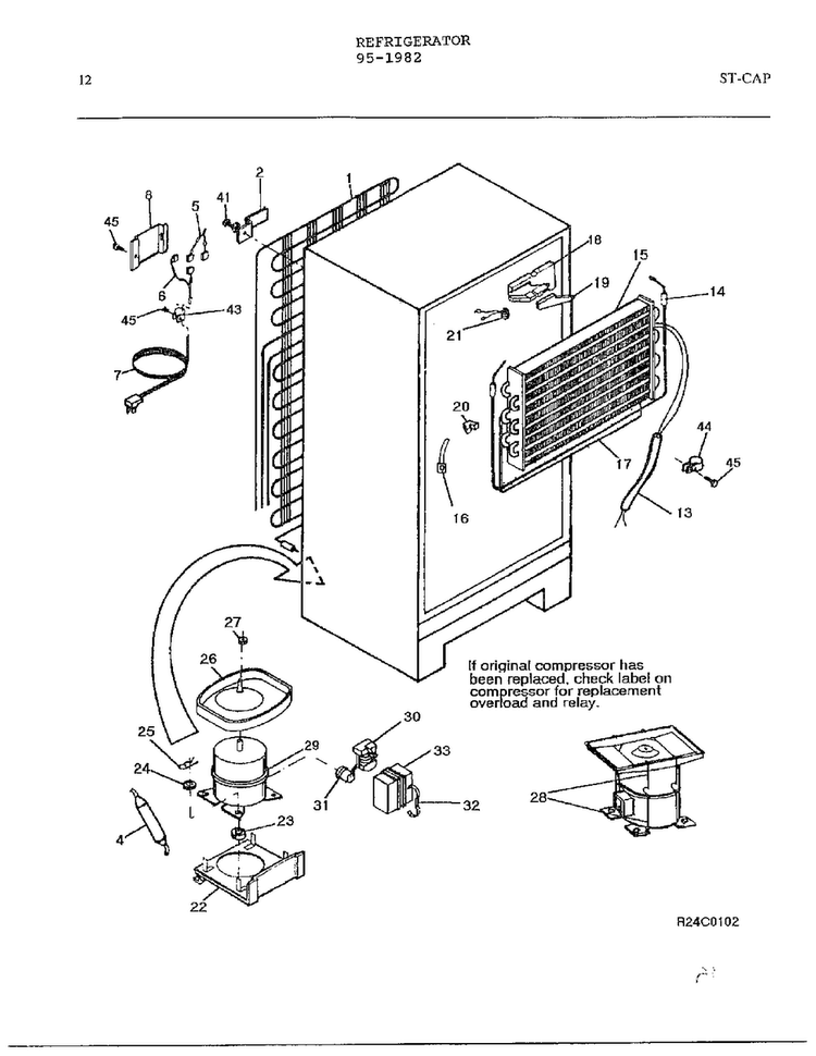Electrical Equipment Page 11 Diagram and Parts List for 95-1982  Frigidaire Refrigerator