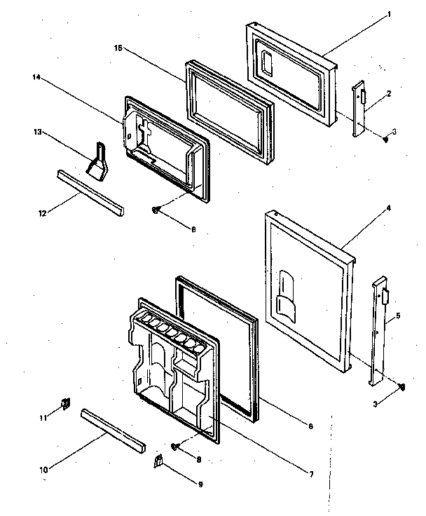 Door Parts Diagram and Parts List for 5648912821  Kenmore Refrigerator