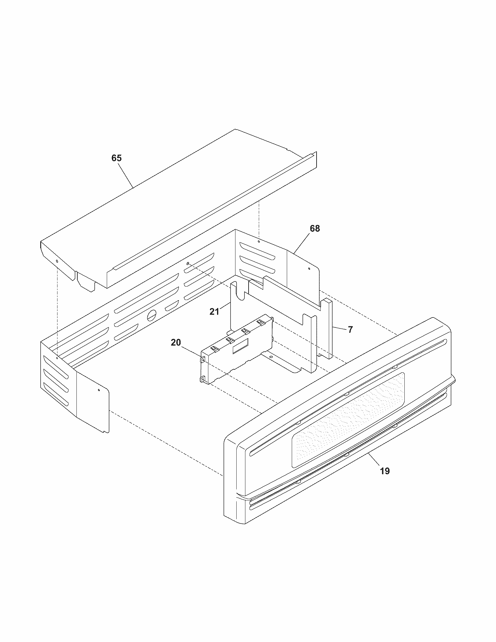 Control Panel Diagram and Parts List for 79040522401  Kenmore Wall Oven