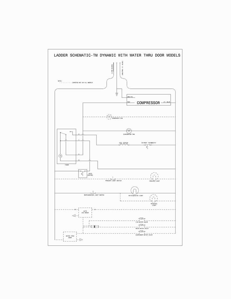 Wiring Schematic Diagram and Parts List for 2536174701C  Kenmore Refrigerator