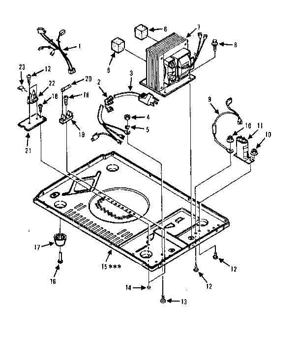 Microwave Parts Diagram and Parts List for 5648804180  Kenmore Microwave