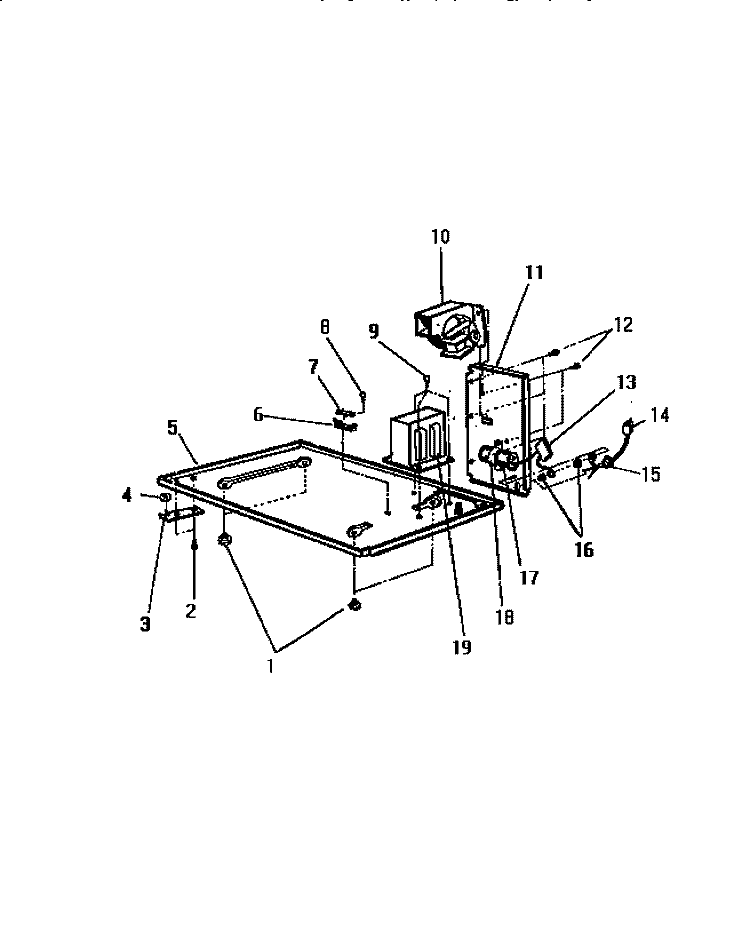BASIC BODY Diagram and Parts List for KM250HXM  Frigidaire Microwave