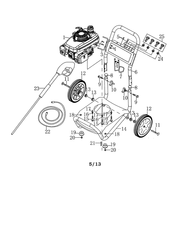 Frame Diagram and Parts List for WP2300  Westinghouse Washer