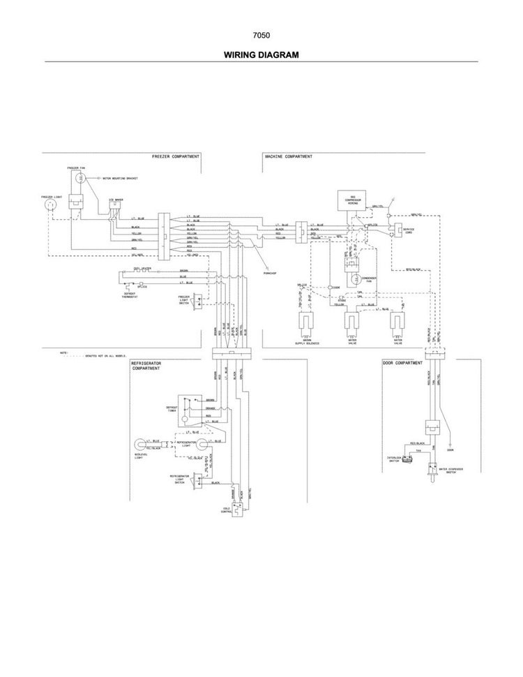 Wiring Diagram Diagram and Parts List for 25370504612  Kenmore Refrigerator