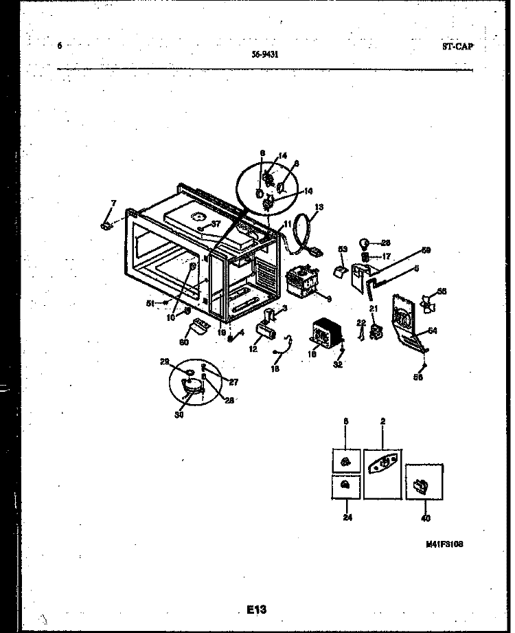 FUNCTIONAL PARTS Diagram and Parts List for 56-9431-10-02  Tappan Microwave
