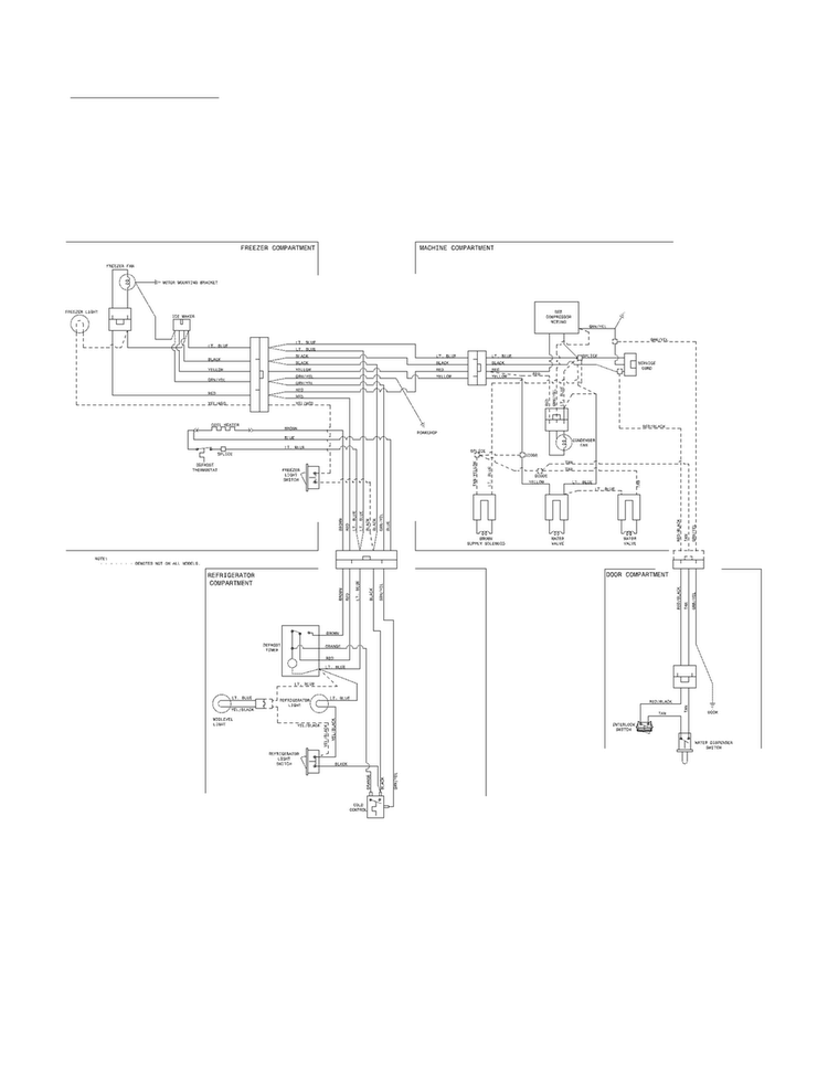 Wiring Diagram Diagram and Parts List for FFHT2116LK2  Frigidaire Refrigerator