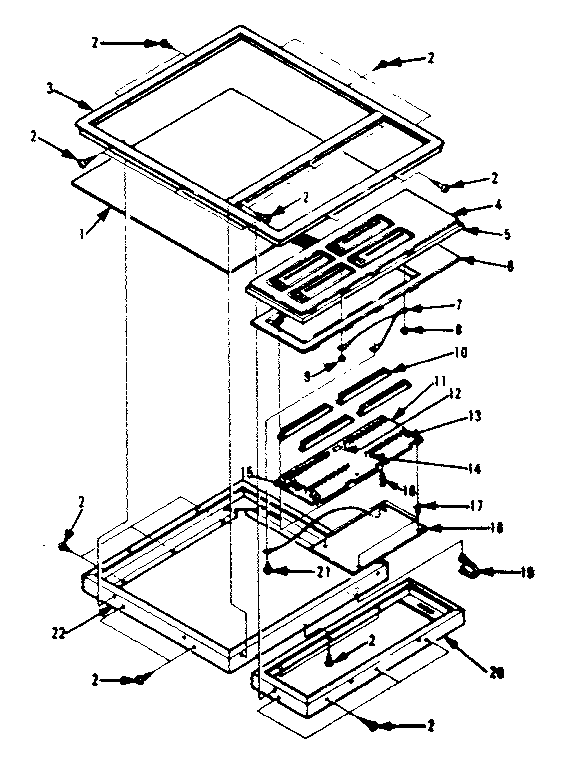 Control And Top Table Parts Diagram and Parts List for 5644488510  Kenmore Cooktop