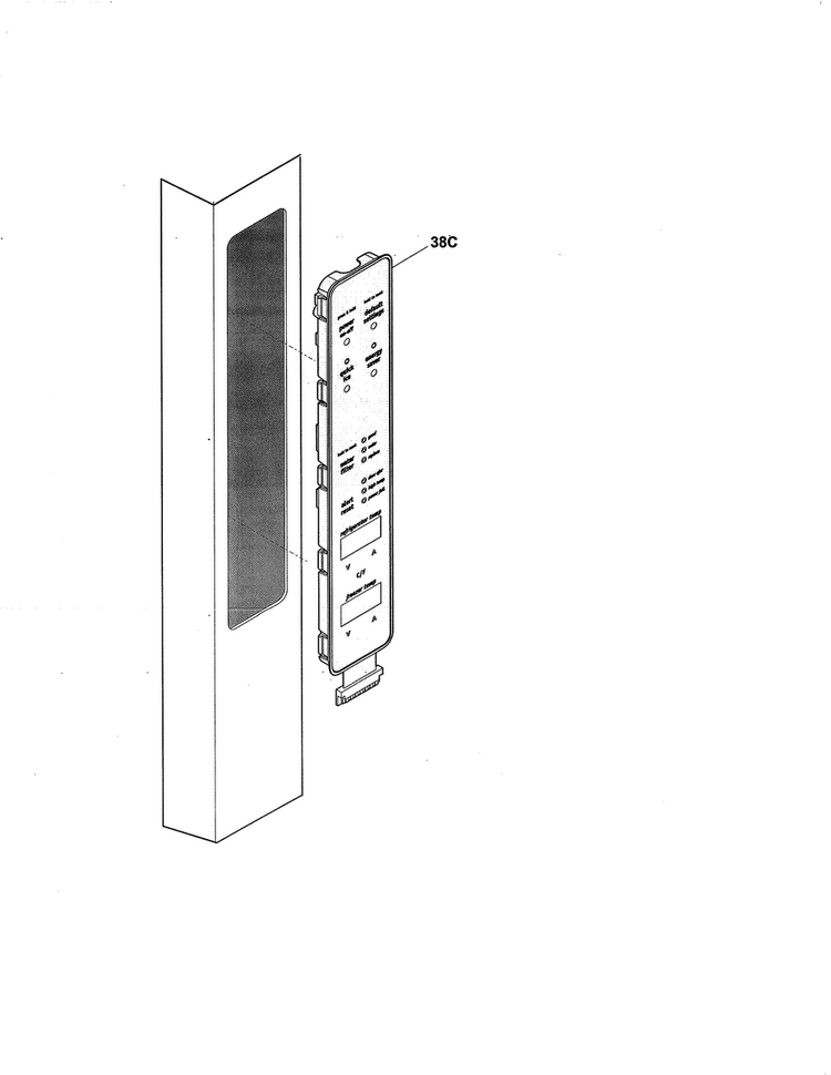 Controls Diagram and Parts List for 25370423415  Kenmore Refrigerator