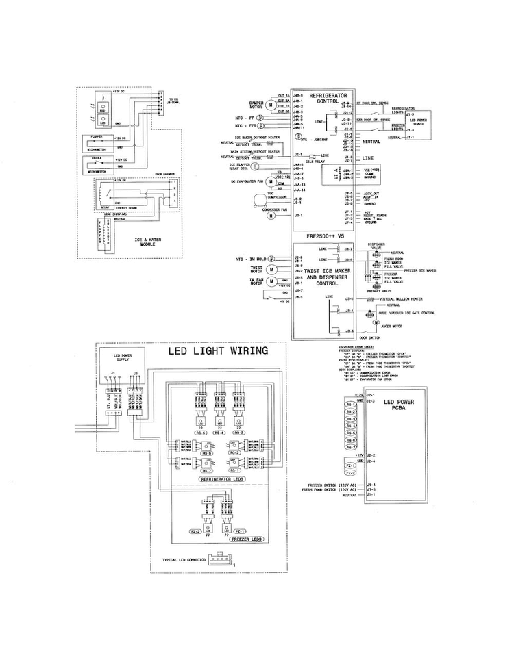 Wiring Diagram Diagram and Parts List for FGHB2866PF1  Frigidaire Refrigerator