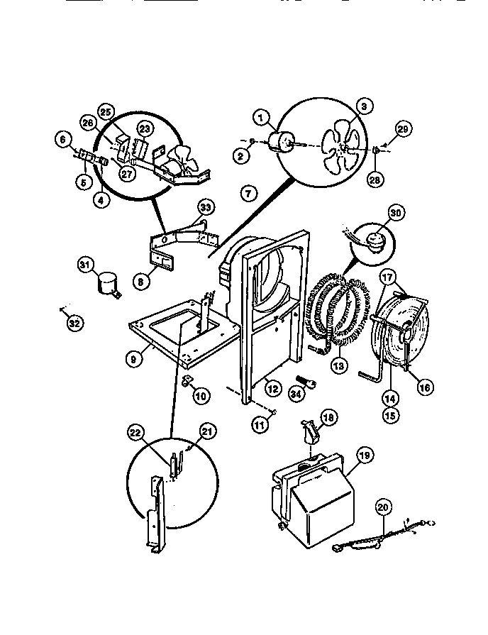 Unit Parts Diagram and Parts List for MR50N1  Frigidaire Dehumidifier